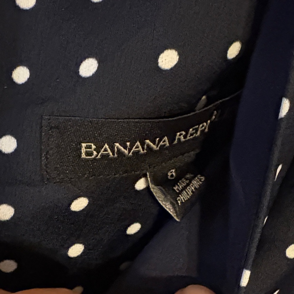 Polka Dot Jumpsuit - Navy and White - Picture 4 of 10
